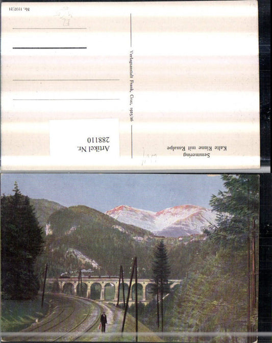288110,Semmering Semmeringbahn Kalte Rinne Viadukt m. Raxalpe Bergkulisse
