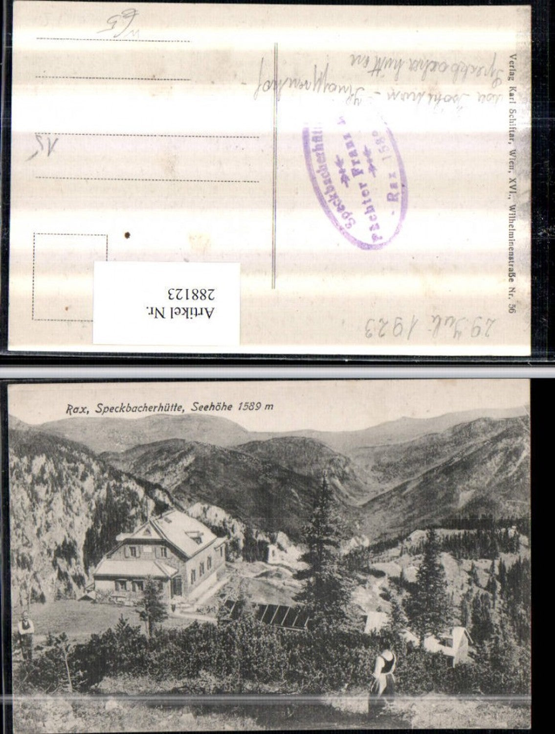 288123,Rax Speckbacherhütte Berghütte Bergkulisse b. Breitenstein