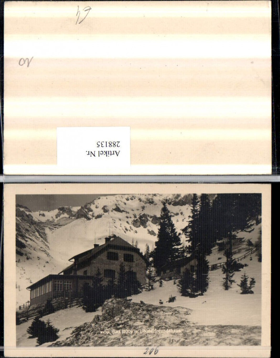 288135,Rax Naturfreundehaus Berghütte b. Reichenau Winterbild