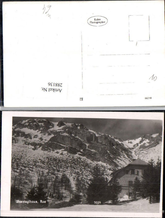 288136,Rax Waxrieglhaus Berghütte b. Prein Bergkulisse Winterbild