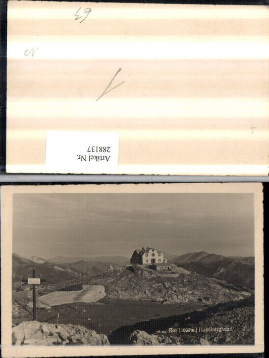 288137,Rax Habsburghaus Berghütte Bergkulisse b. Nasswald Schwarzau