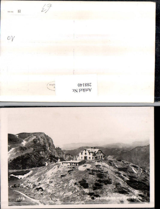 288140,Rax Habsburghaus Berghütte m. Gamseck Bergkulisse b. Nasswald Schwarzau