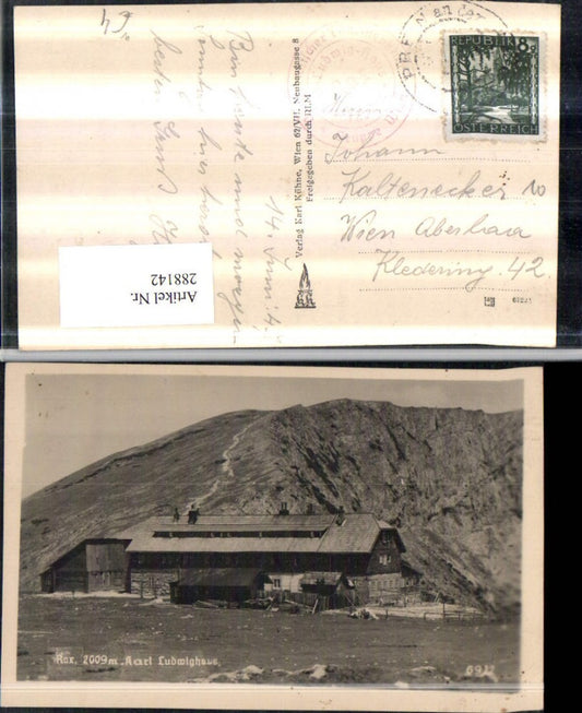 288142,Rax Karl Ludwig-Haus Berghütte Bergkulisse b. Prein