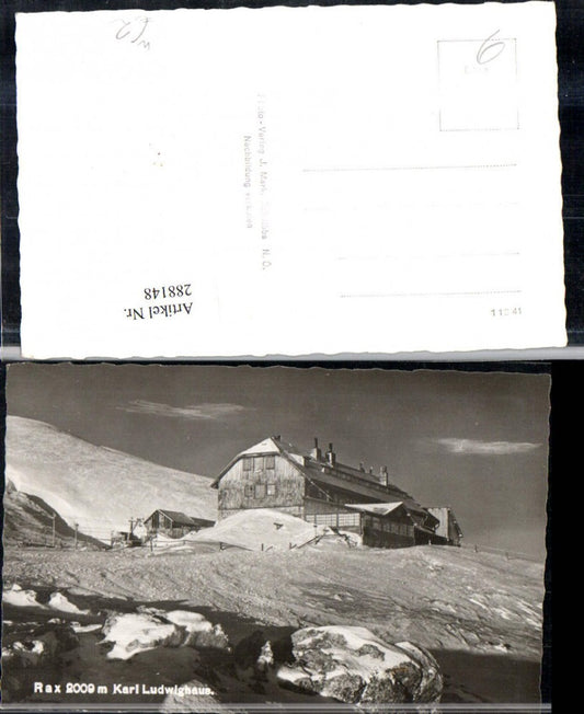288148,Rax Karl Ludwig-Haus Berghütte Winterbild b. Prein