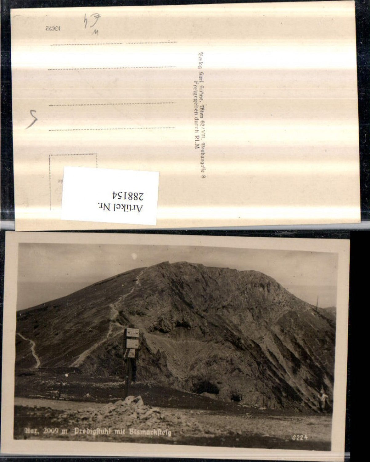288154,Rax Predigstuhl m. Bismarcksteig Bergkulisse b. Prein