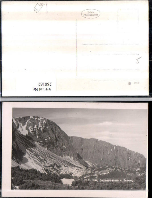 288162,Rax Lechnermauern vom Seeweg Bergkulisse b. Reichenau