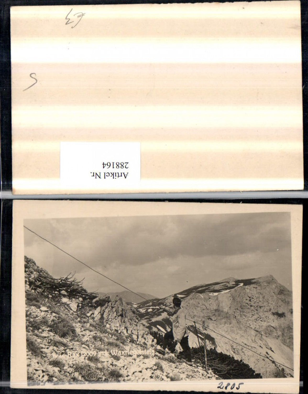 288164,Rax Waxriegelsteig Bergkulisse Wanderer b. Prein