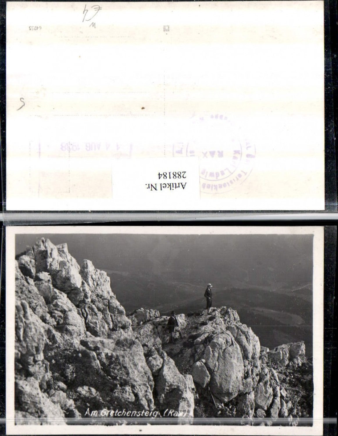288184,Rax Am Gretchensteig Felsen Bergsteiger b. Prein