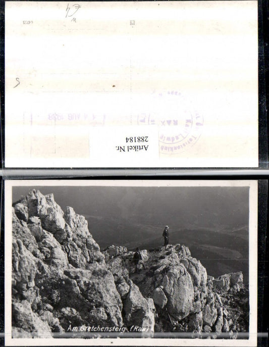 288184,Rax Am Gretchensteig Felsen Bergsteiger b. Prein
