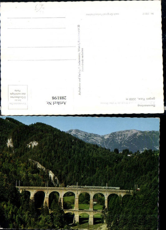 288198,Semmering Adlitzgraben u. Viadukt Kalte Rinne Semmeringbahn geg. Rax
