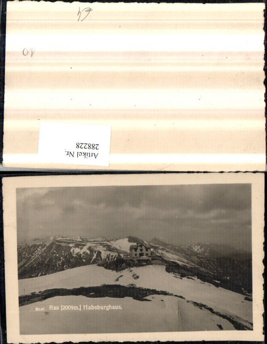 288228,Rax Habsburghaus Berghütte Bergkulisse Winterbild b. Nasswald Schwarzau