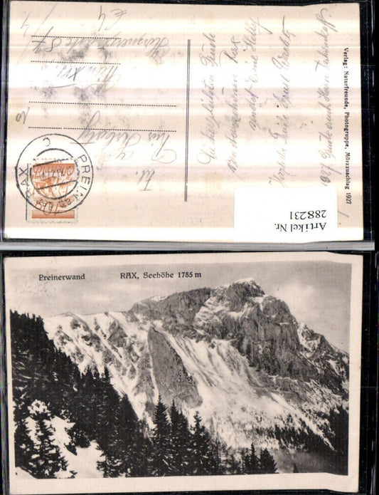 288231,Rax Preinerwand Bergkulisse b. Prein