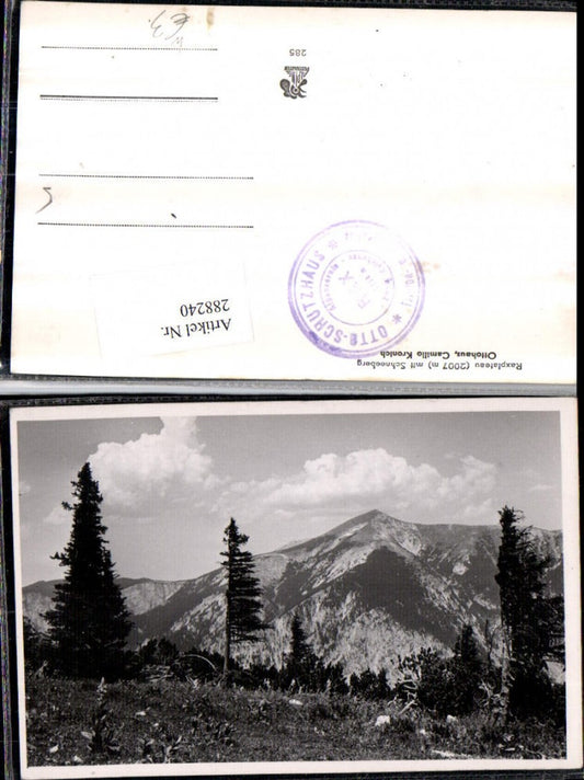 288240,Raxplateau m. Schneeberg Ottohaus Bergkulisse b. Reichenau