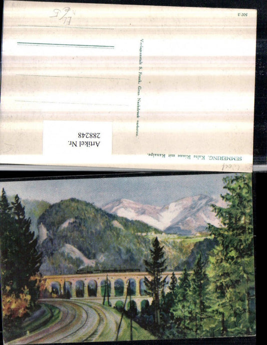 288248,Semmering Semmeringbahn Kalte Rinne Viadukt m. Raxalpe Bergkulisse