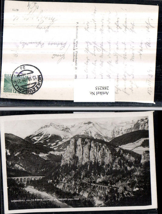 288255,Semmering Semmeringbahn Viadukt Polleroswand u. Rax Bergkulisse