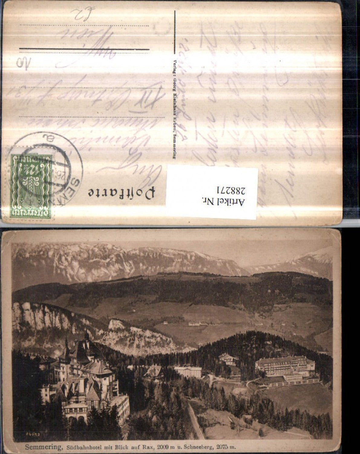 288271,Semmering Südbahnhotel m. Blick auf Rax u. Schneeberg Bergkulisse