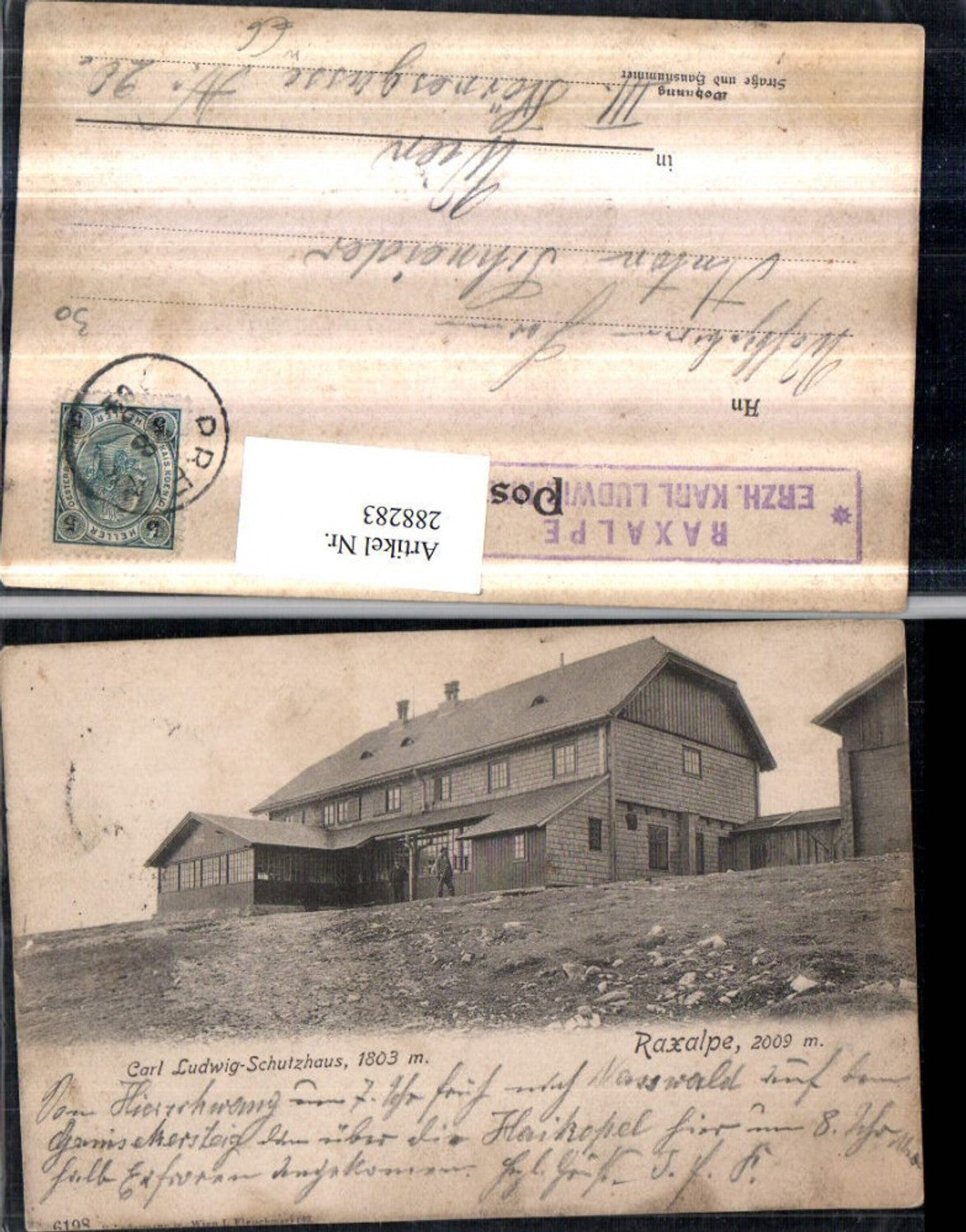 288283,Raxalpe Karl Ludwig-Haus Berghütte b. Prein