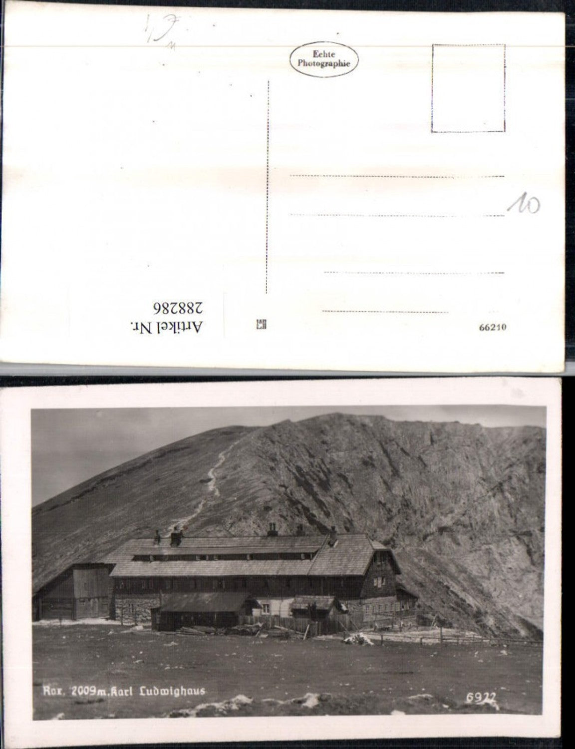 288286,Karl Ludwig-Haus Berghütte auf d. Rax Bergkulisse b. Prein