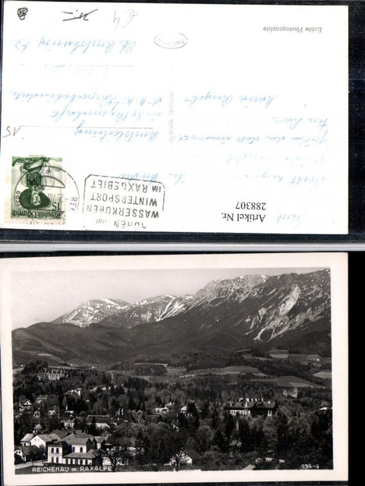 288307,Reichenau Totale m. Raxalpe Bergkulisse