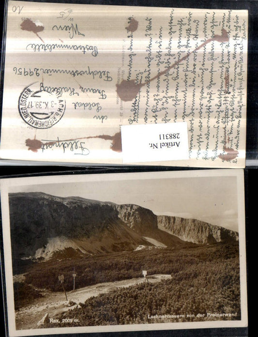 288311,Rax Lechnermauern von d. Preinerwand Bergkulisse b. Prein