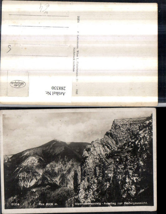 288330,Rax Alpenvereinssteig Ausstieg zur Hedwigaussicht Bergkulisse b. Reichenau
