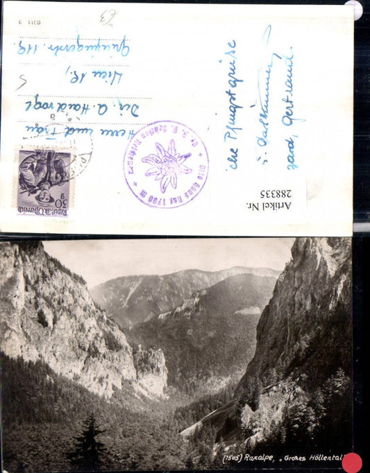 288335,Raxalpe Großer Höllental Bergkulisse b. Reichenau