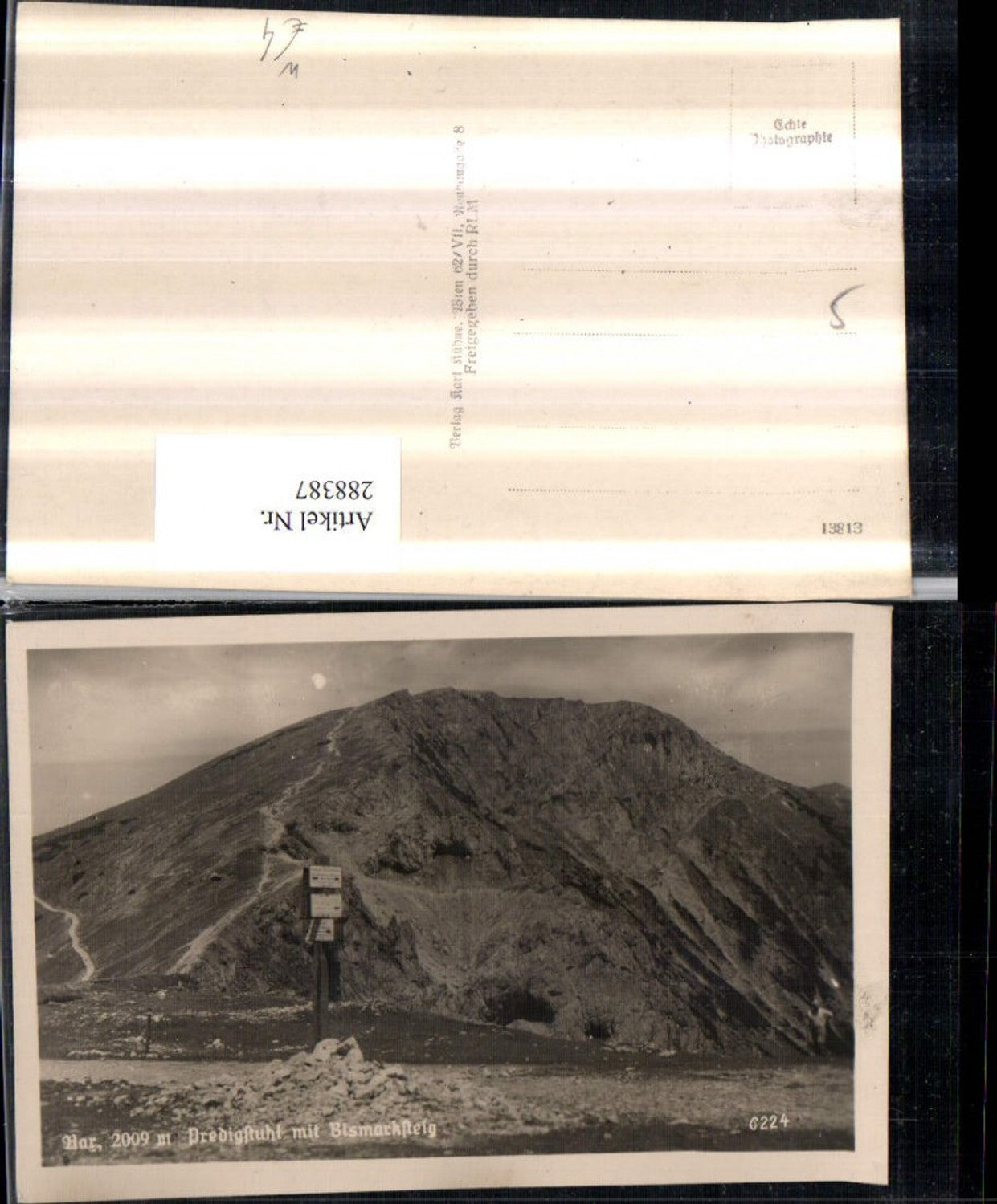 288387,Rax Predigstuhl m. Bismarcksteig Bergkulisse b. Prein