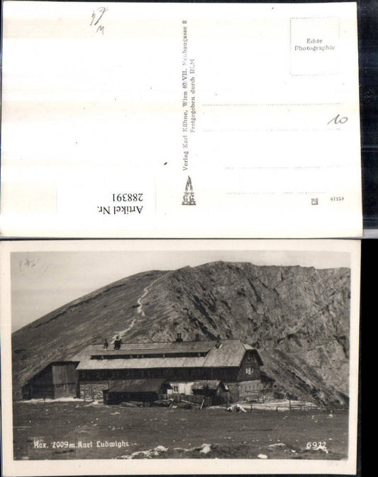 288391,Rax Karl Ludwig-Haus Berghütte Bergkulisse b. Prein