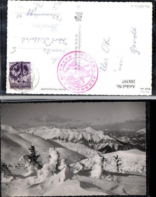 288397,Raxalpe Blick zur Schneealpe Bergkulisse Winterbild b. Reichenau