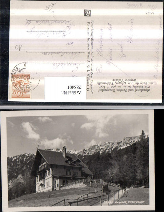 288401,Raxalpe Alpenhotel Knappenhof b. Edlach Bergkulisse