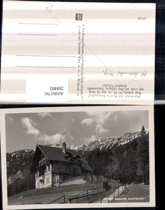 288402,Raxalpe Alpenhotel Knappenhof b. Edlach Bergkulisse