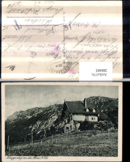 288403,Raxalpe Alpenhotel Knappenhof an d. Rax b. Edlach Bergkulisse