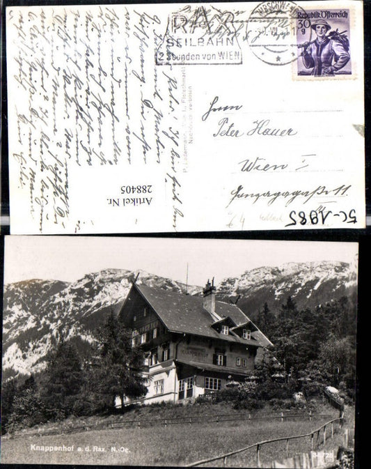 288405,Alpenhotel Knappenhof an d. Rax b. Edlach Bergkulisse