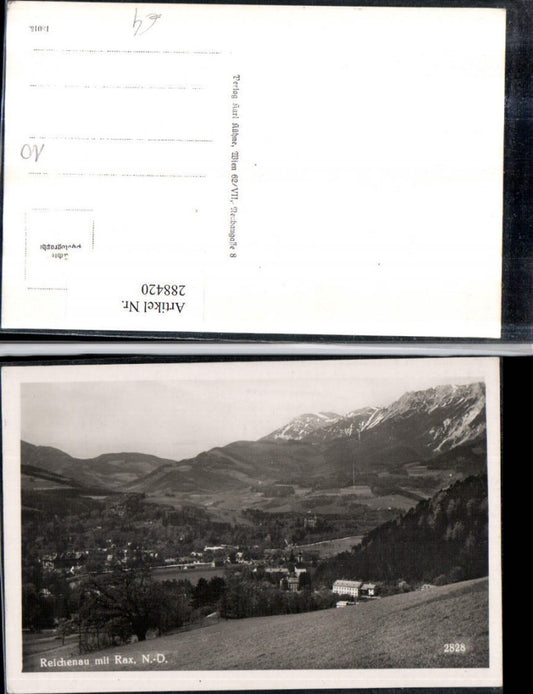 288420,Reichenau Totale m. Rax Bergkulisse