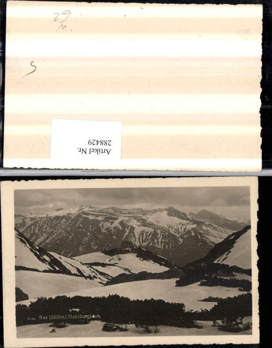 288429,Rax Habsburghaus Berghütte Bergkulisse Winterbild b. Nasswald Schwarzau