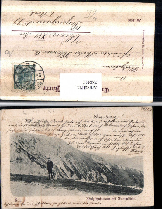 288447,Rax Königsschusswand m. Bismarckstein Bergkulisse b. Reichenau