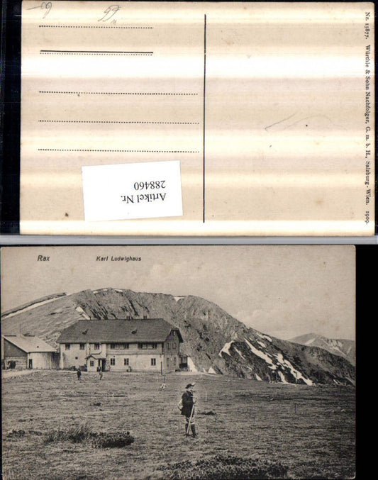288460,Karl Ludwig-Haus Berghütte auf d. Rax Bergkulisse b. Prein