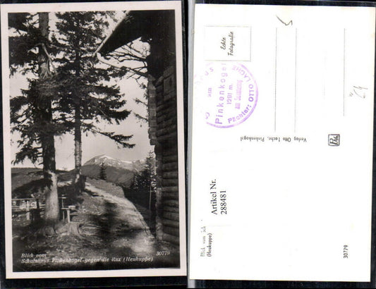288481,Blick v. Schutzhaus Pinkenkogel geg. Rax Heukuppe b. Semmering