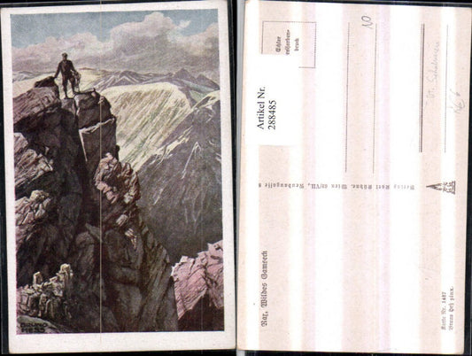 288485,Künstler AK Bruno Heß Rax Wildes Gamseck Bergkulisse b. Reichenau pub Deutscher Schulverein 1487