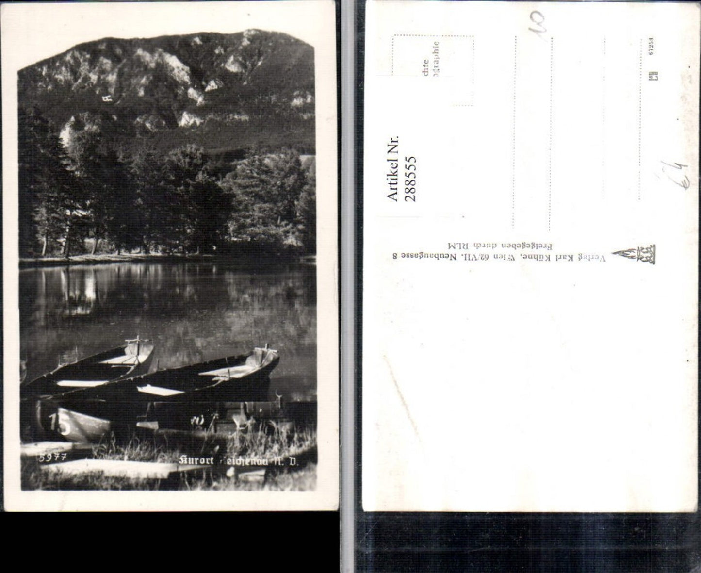 288555,Reichenau an d. Rax Partie Ruderboote Boote pub Karl Kühne 5977