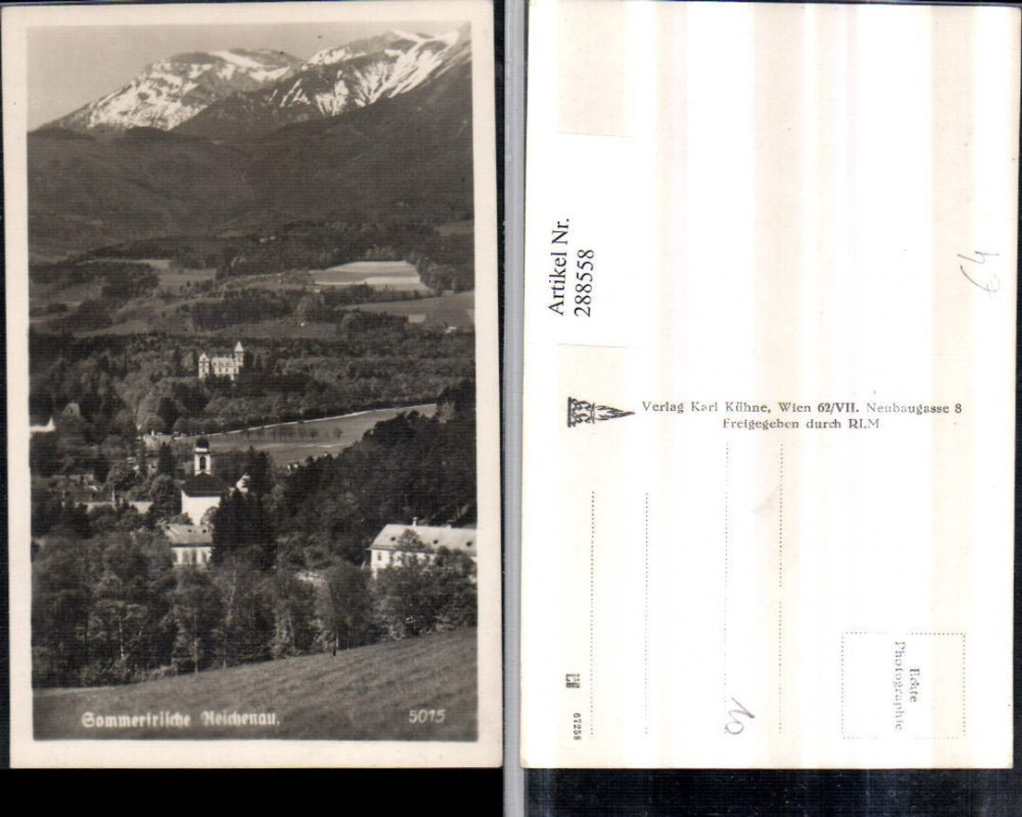 288558,Reichenau an d. Rax Teilansicht Bergkulisse