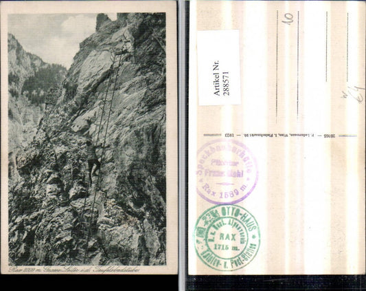 288571,Rax Große Leiter in d. Teufelsbadstube b. Reichenau Bergsteiger