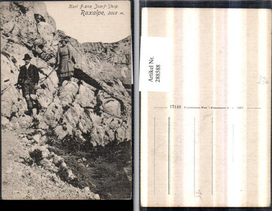 288588,Raxalpe Karl Franz Josef-Steig b. Reichenau Bergsteiger