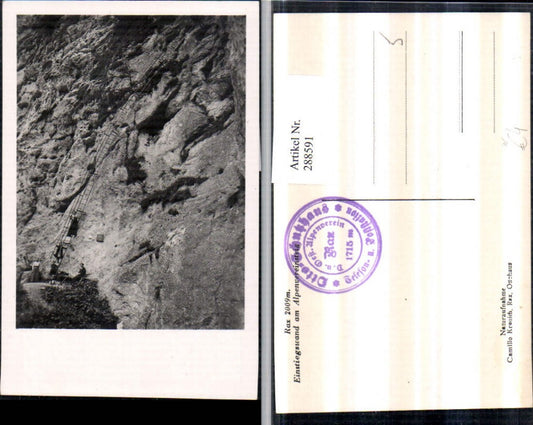 288591,Rax Einstiegswand am Alpenvereinsteig b. Reichenau Bergsteiger Leiter