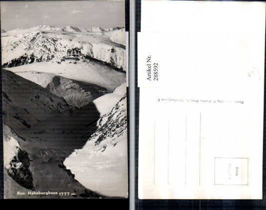288592,Rax Habsburghaus Berghütte Bergkulisse Winterbild b. Nasswald Schwarzau