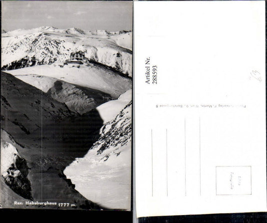 288593,Rax Habsburghaus Berghütte Bergkulisse Winterbild b. Nasswald Schwarzau