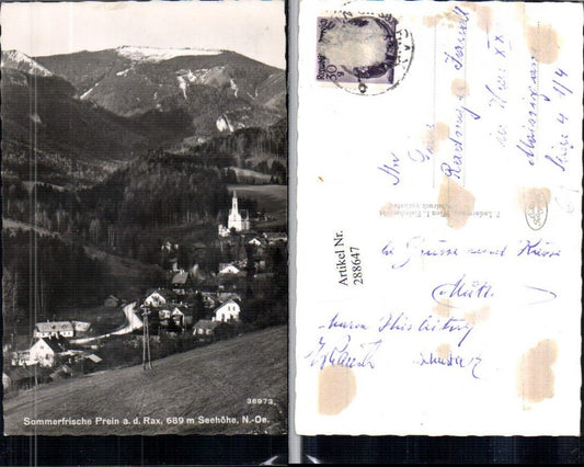 288647,Prein an d. Rax Totale Bergkulisse