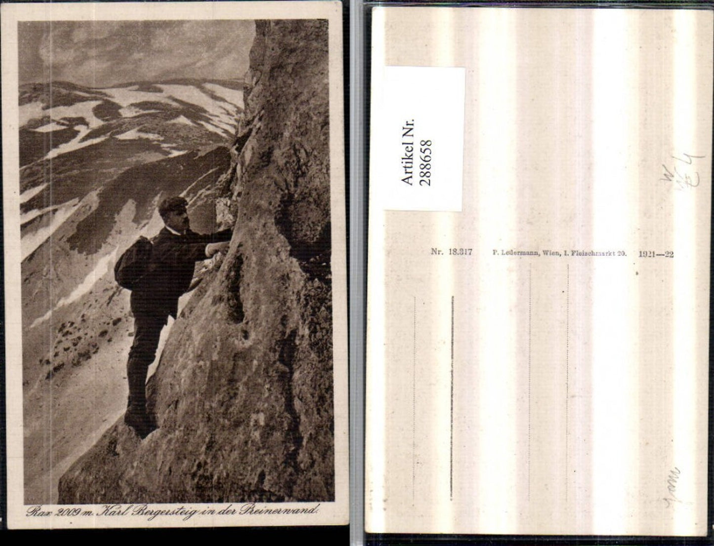 288658,Rax Karl Bergersteig in d. Preinerwand Bergkulisse b. Prein Bergsteiger Kletterer