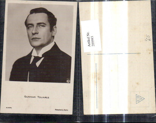 288983,Schauspieler Gunnar Tolnaes pub Photochromie Berlin K 1474