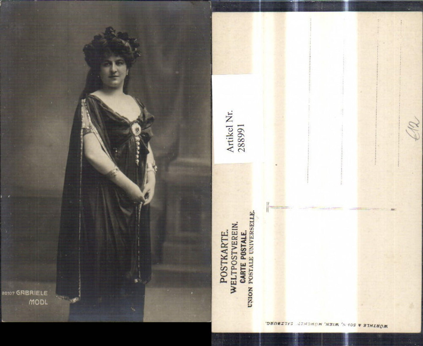 288991,Foto Ak Schauspielerin Gabriele Modl